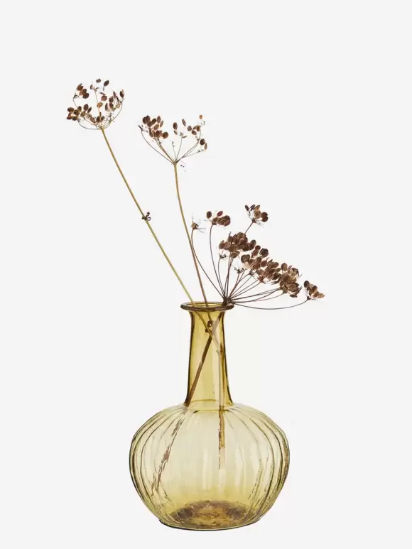 Madam Stoltz - Recycled glass vase Yellow