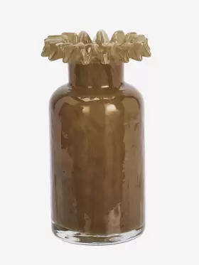 Madam Stoltz - Glass Vase Caramel