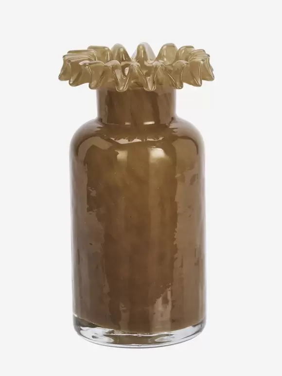 Madam Stoltz - Glass Vase Caramel