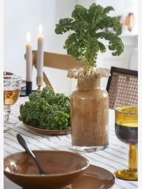 Madam Stoltz - Glass Vase Caramel