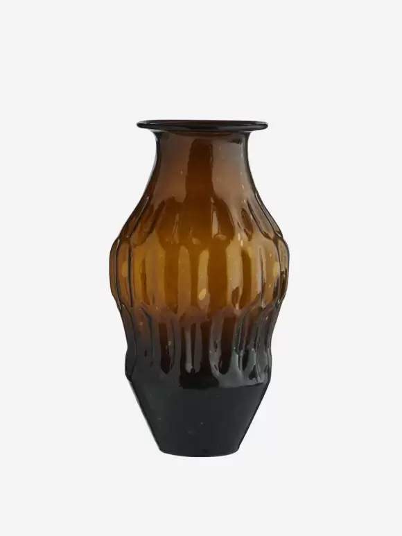 Madam Stoltz - Recycled glass vase amber