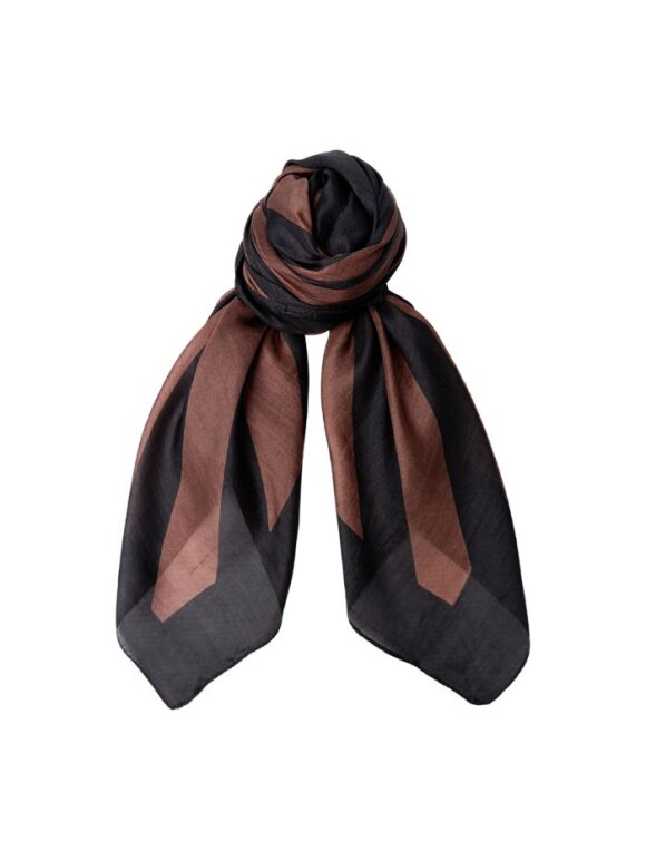 Black Colour - BCNalira Silk Scarf Mocca