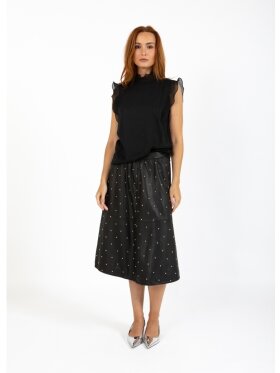 Coster Copenhagen - Top with Ruffles Black