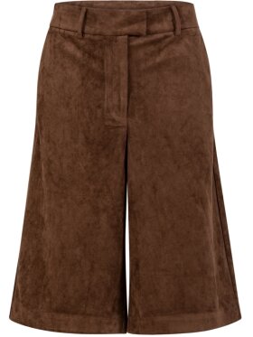 Coster Copenhagen - Faux Suede Shorts Dark Brown