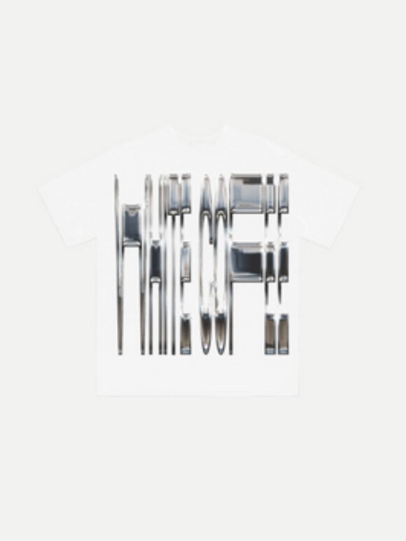WHITE COFFEE - Front Stretch T-Shirt Chrome/W