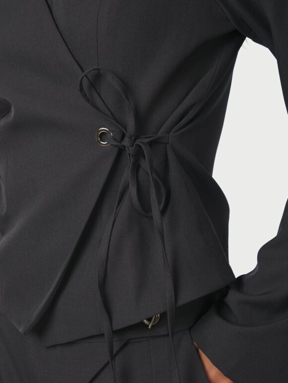 Neo Noir - Simmi Eyelet Blouse Dark grey Neo Noir - Simmi Eyelet Blouse Dark grey