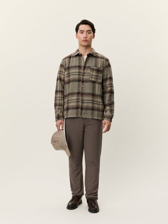 Les Deux - Kaleb Check Wool Overshirt Les Deux - Kaleb Check Wool Overshirt
