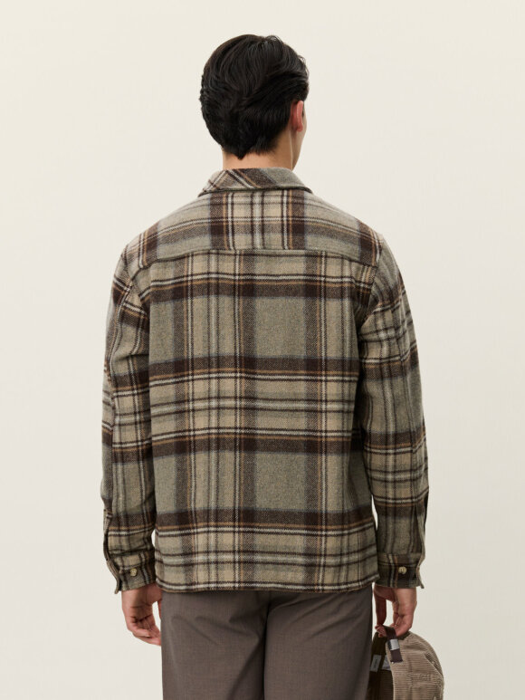 Les Deux - Kaleb Check Wool Overshirt Les Deux - Kaleb Check Wool Overshirt