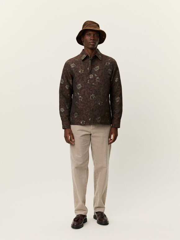 Les Deux - Kaleb Flower Jacquard Overshirt Les Deux - Kaleb Flower Jacquard Overshirt