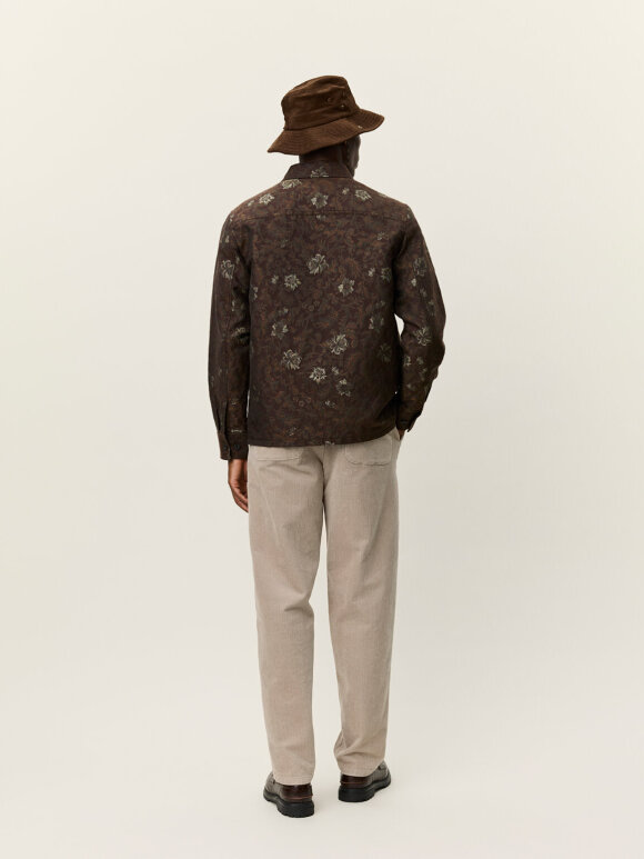 Les Deux - Kaleb Flower Jacquard Overshirt Les Deux - Kaleb Flower Jacquard Overshirt