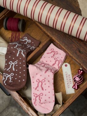 Black Colour - BCNell Bow Sock Coffee