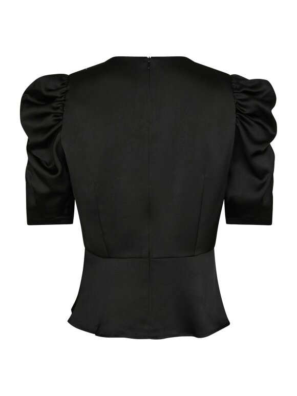 Neo Noir - Benua Heavy Sateen Blouse Neo Noir - Benua Heavy Sateen Blouse