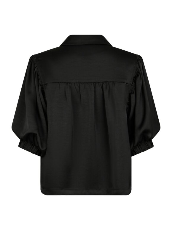 Neo Noir - Etta Heavy Sateen Shirt Black Neo Noir - Etta Heavy Sateen Shirt Black