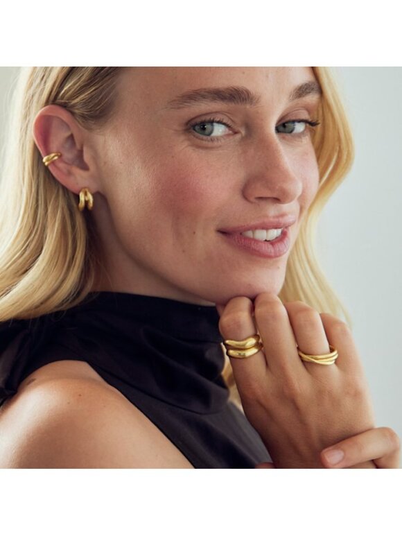 Pure By Nat - Anne Ring Guldbelagt 17mm