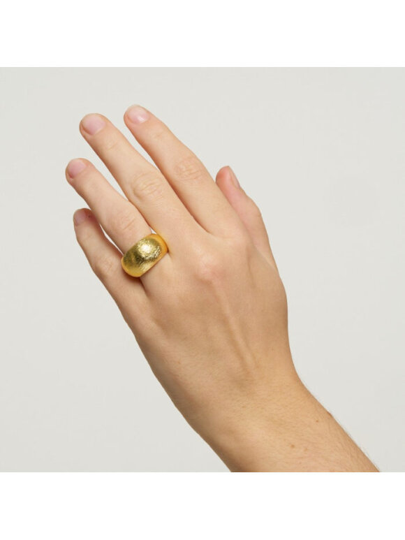Pure By Nat - June Ring Guldbelagt 17mm