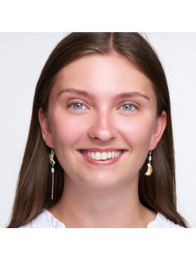 Pure By Nat - Noelle Hook Earrings perls G/P Pure By Nat - Noelle Hook Earrings perls G/P