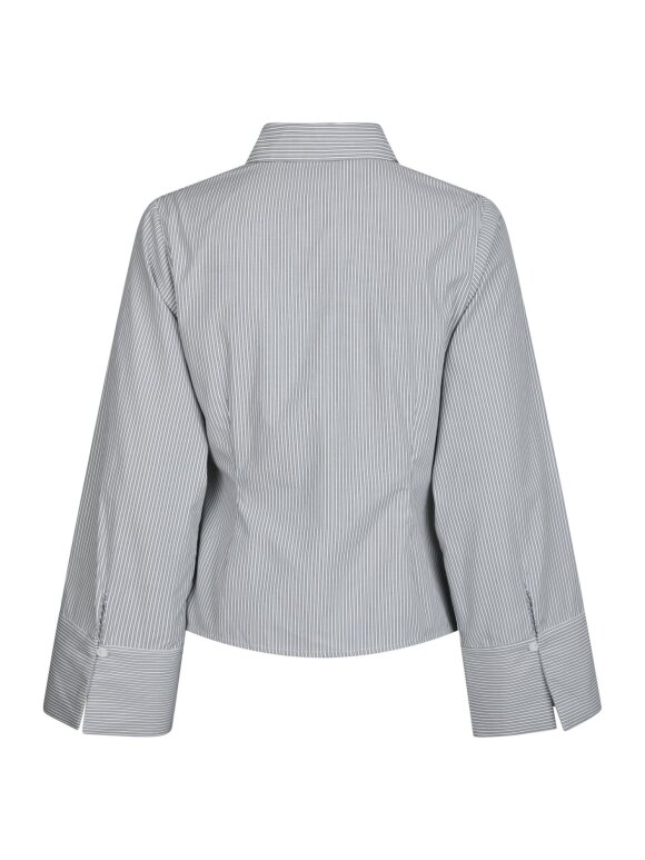 Neo Noir - Fenli Striped Shirt Grey