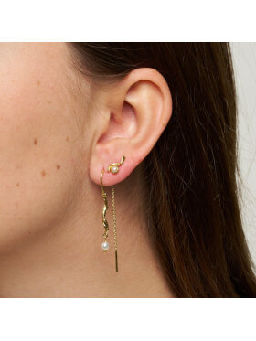 Pure By Nat - Idun Hook Earrings G/P pearl Pure By Nat - Idun Hook Earrings G/P pearl