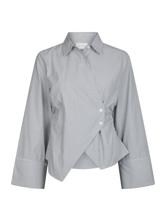 Neo Noir - Fenli Striped Shirt Grey
