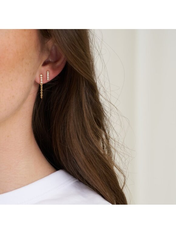 Pure By Nat - Vega Chain Earrings G/P