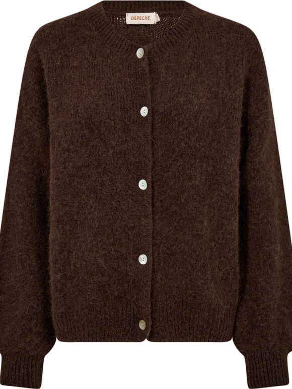 Depeche - SarahDe Alpaca Cardigan Brown