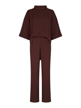 Neo Noir - Arlo Crepe Jumpsuit Burgundy