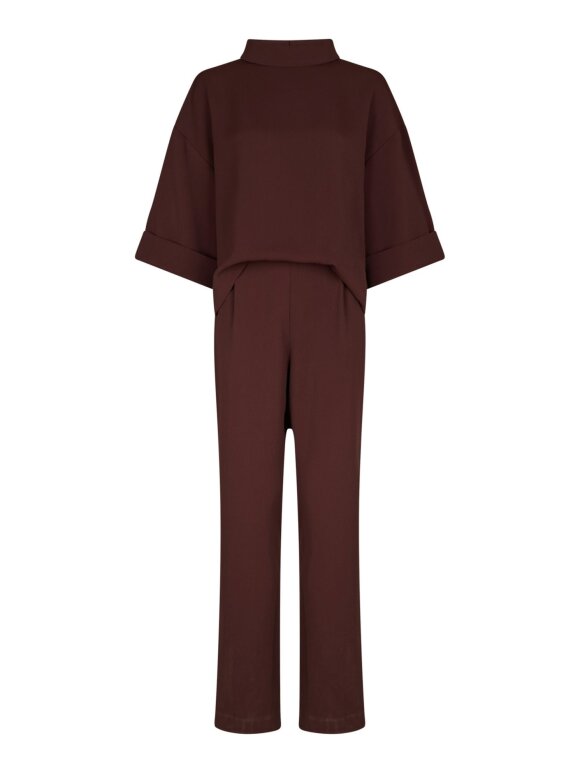 Neo Noir - Arlo Crepe Jumpsuit Burgundy