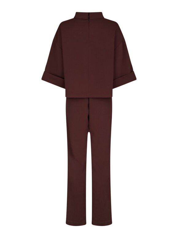 Neo Noir - Arlo Crepe Jumpsuit Burgundy