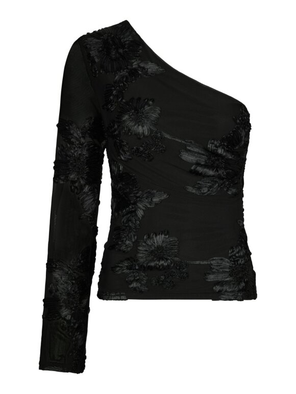 Neo Noir - Frianna Big Flower Mesh Blouse