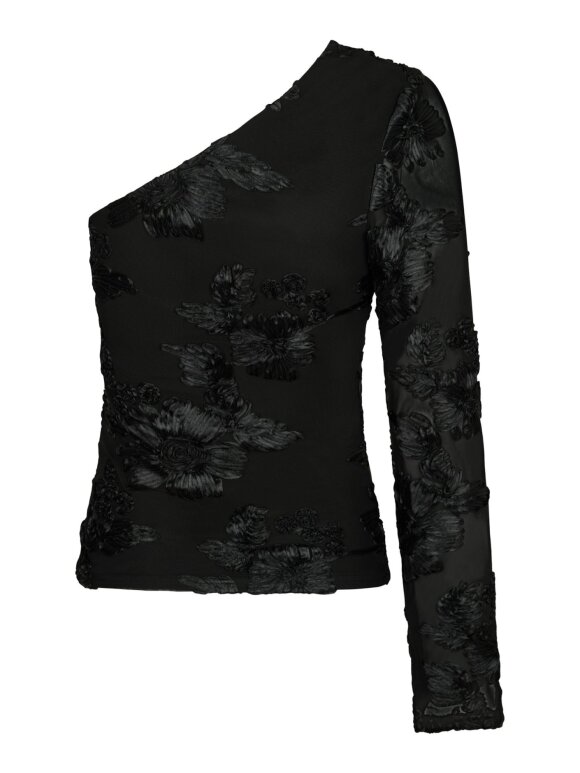Neo Noir - Frianna Big Flower Mesh Blouse