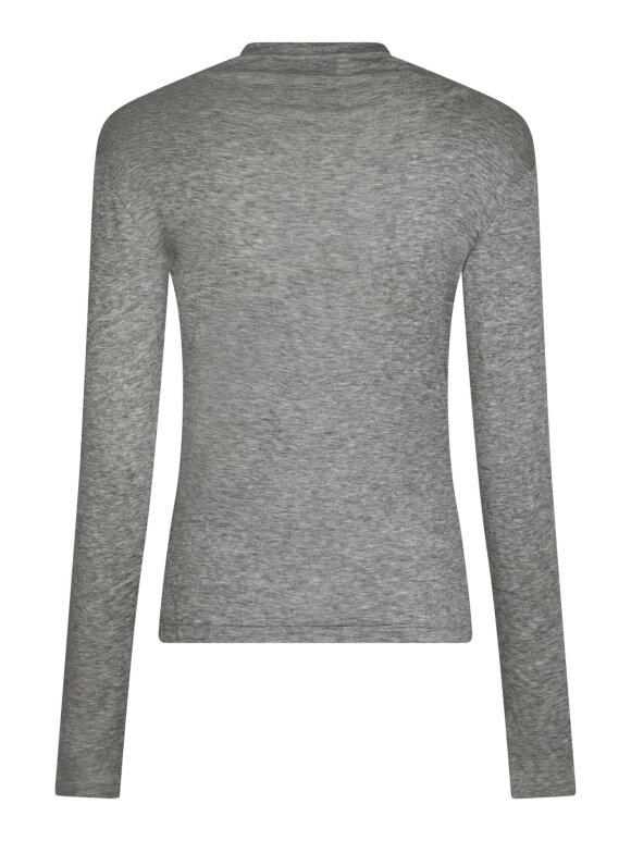 Neo Noir - Teddu Fine Rib Blouse Antracit