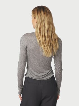 Neo Noir - Teddu Fine Rib Blouse Antracit