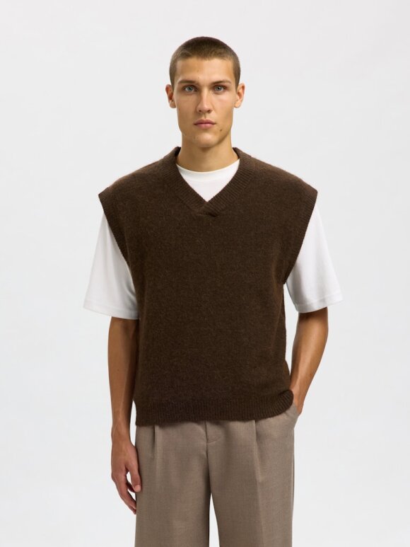 Selected - SLHRAI KNIT V-NECK WAISTCOAT