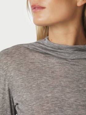 Neo Noir - Teddu Fine Rib Blouse Antracit