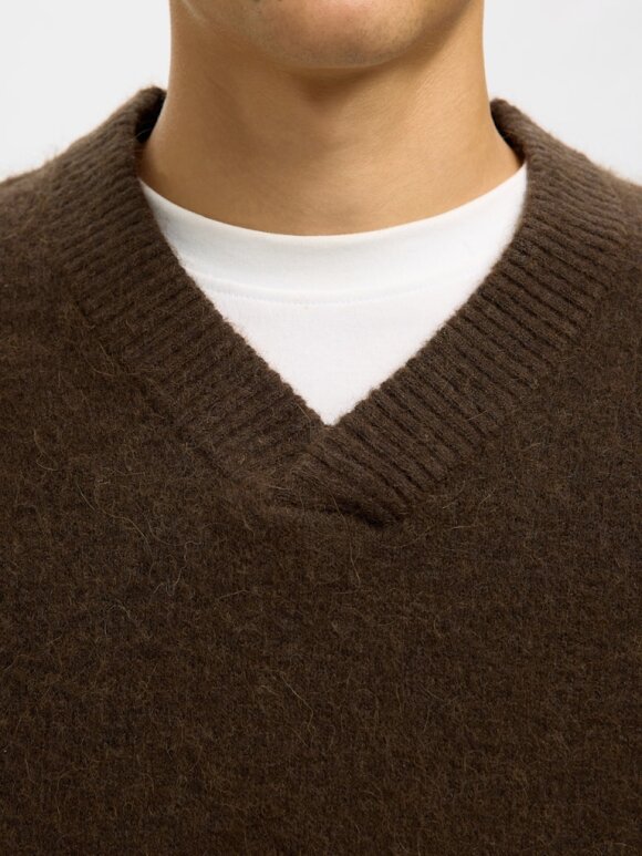 Selected - SLHRAI KNIT V-NECK WAISTCOAT