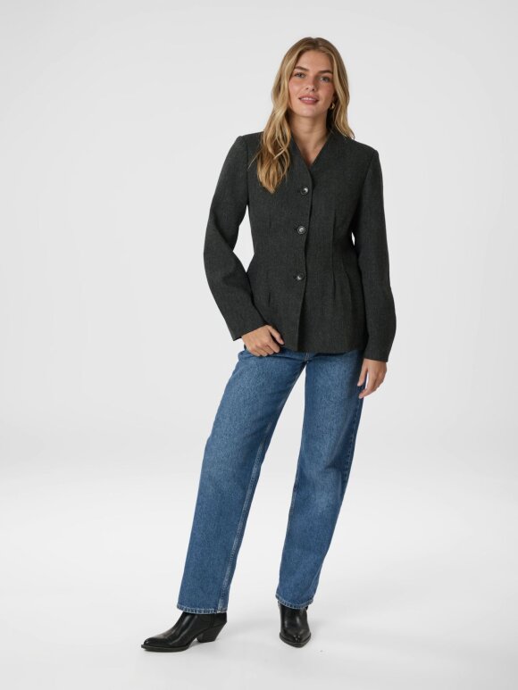 Neo Noir - Senara Blazer Dark Grey Melang