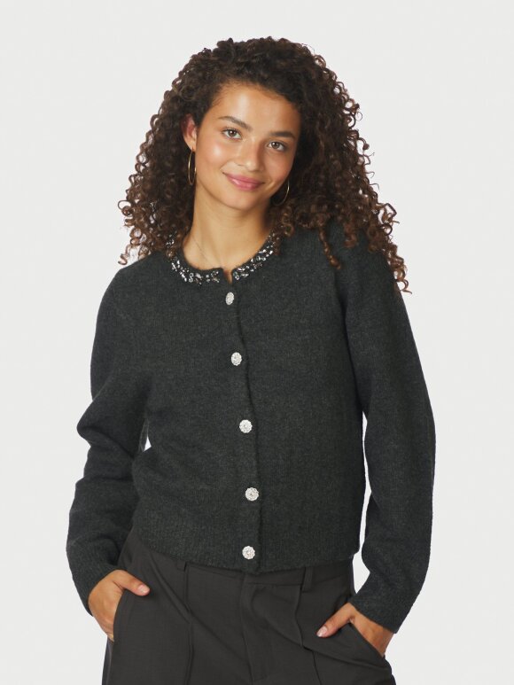 Neo Noir - Marie Stone Knit Cardigan Antr