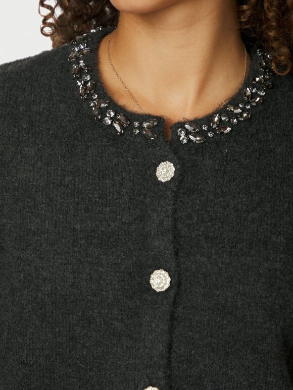 Neo Noir - Marie Stone Knit Cardigan Antr