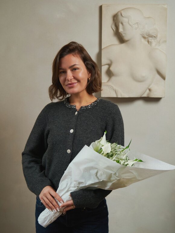 Neo Noir - Marie Stone Knit Cardigan Antr