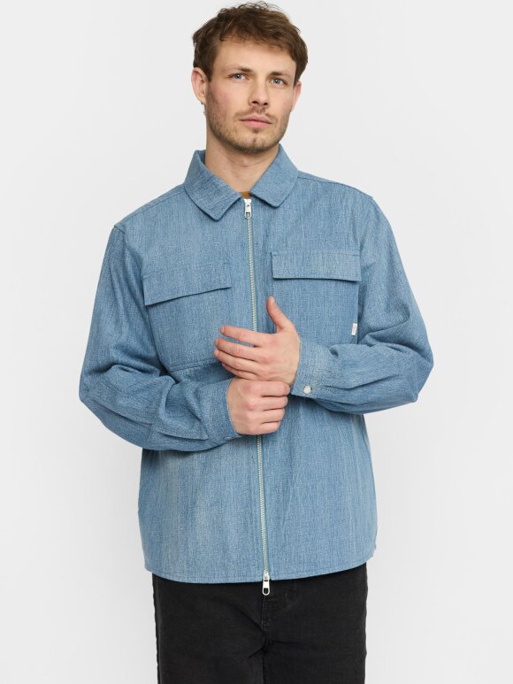 Revolution - Revolution zipped denim shirt