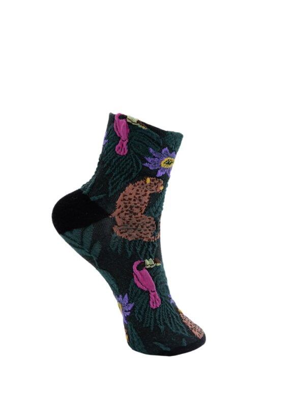 Black Colour - BCElke Animal Sock Bottle Gree