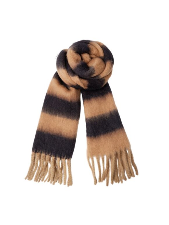 Black Colour - BCDash Striped Winter Scarf