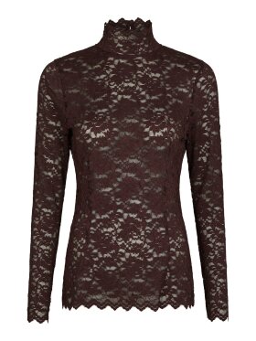 Neo Noir - Liza Laceflower Blouse Burgund