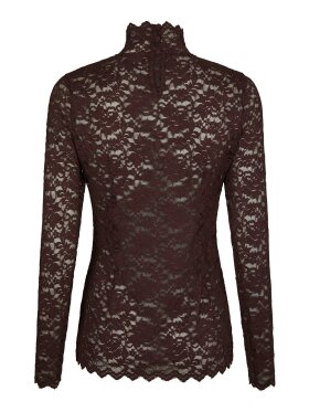 Neo Noir - Liza Laceflower Blouse Burgund