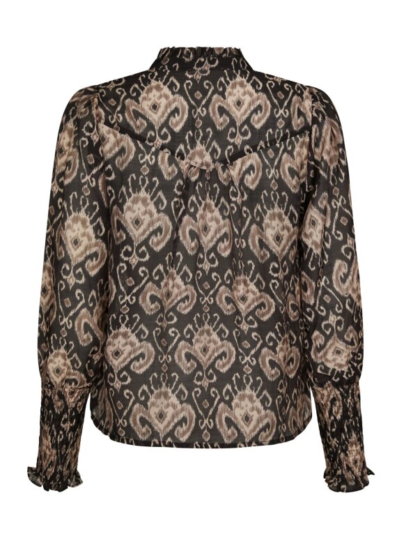 Neo Noir - Camisa Print Blouse Black