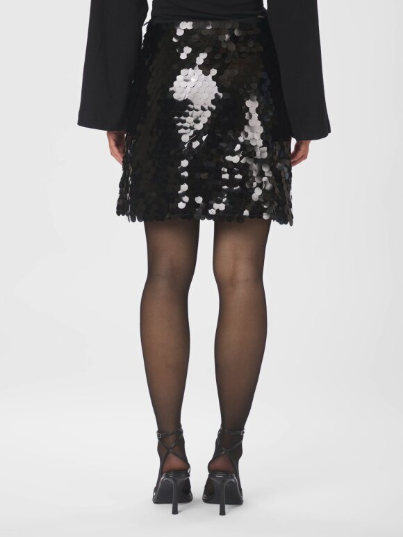 Neo Noir - Miva Big Sequins Skirt black