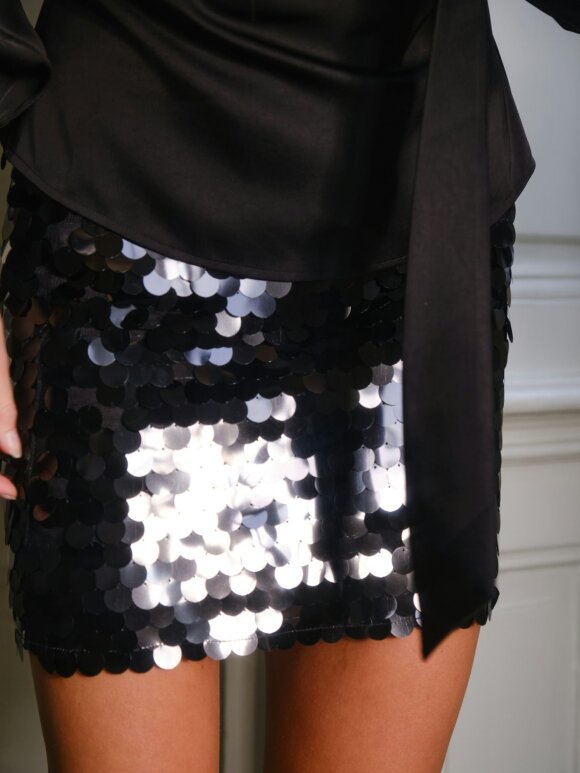 Neo Noir - Miva Big Sequins Skirt black