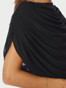 Neo Noir - Cottuna Drapy Mesh Top Black