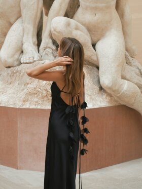 Neo Noir - Colly Heavy Sateen Dress Black Neo Noir - Colly Heavy Sateen Dress Black