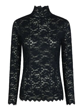 Neo Noir - Liza Laceflower Blouse Navy Neo Noir - Liza Laceflower Blouse Navy